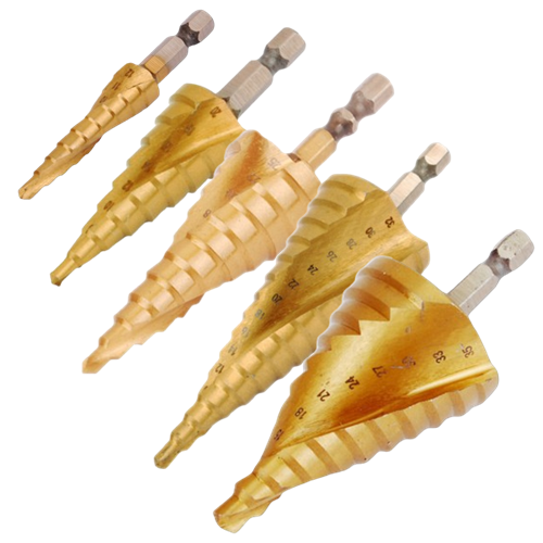 스텝드릴비트 철 스텐 나무 홀쏘 홀커터 홀천공 트위스트 코발트길이 홀드릴 티타늄코팅 개별포장 다양한 사이즈 10,000원