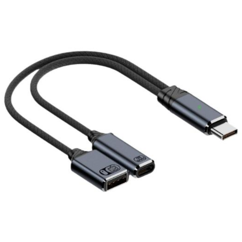 USB C타입 듀얼젠더 100W 고속충전 USB A OTG 양방향 젠더, 1개, 그레이, 12cm 18,900원