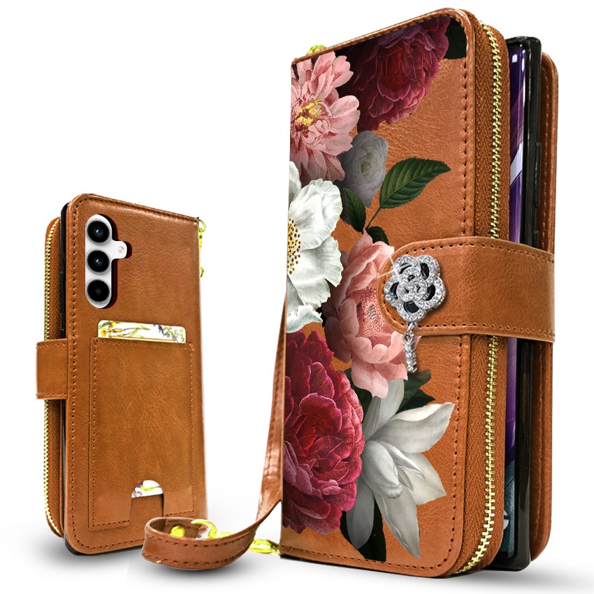 유미폰 뉴엘레강트 AMT 포켓 지갑형 수납형 다이어리 내구성 좋은 다이어리 핸드폰 케이스 + 손목 줄 가죽 스트랩 19,000원