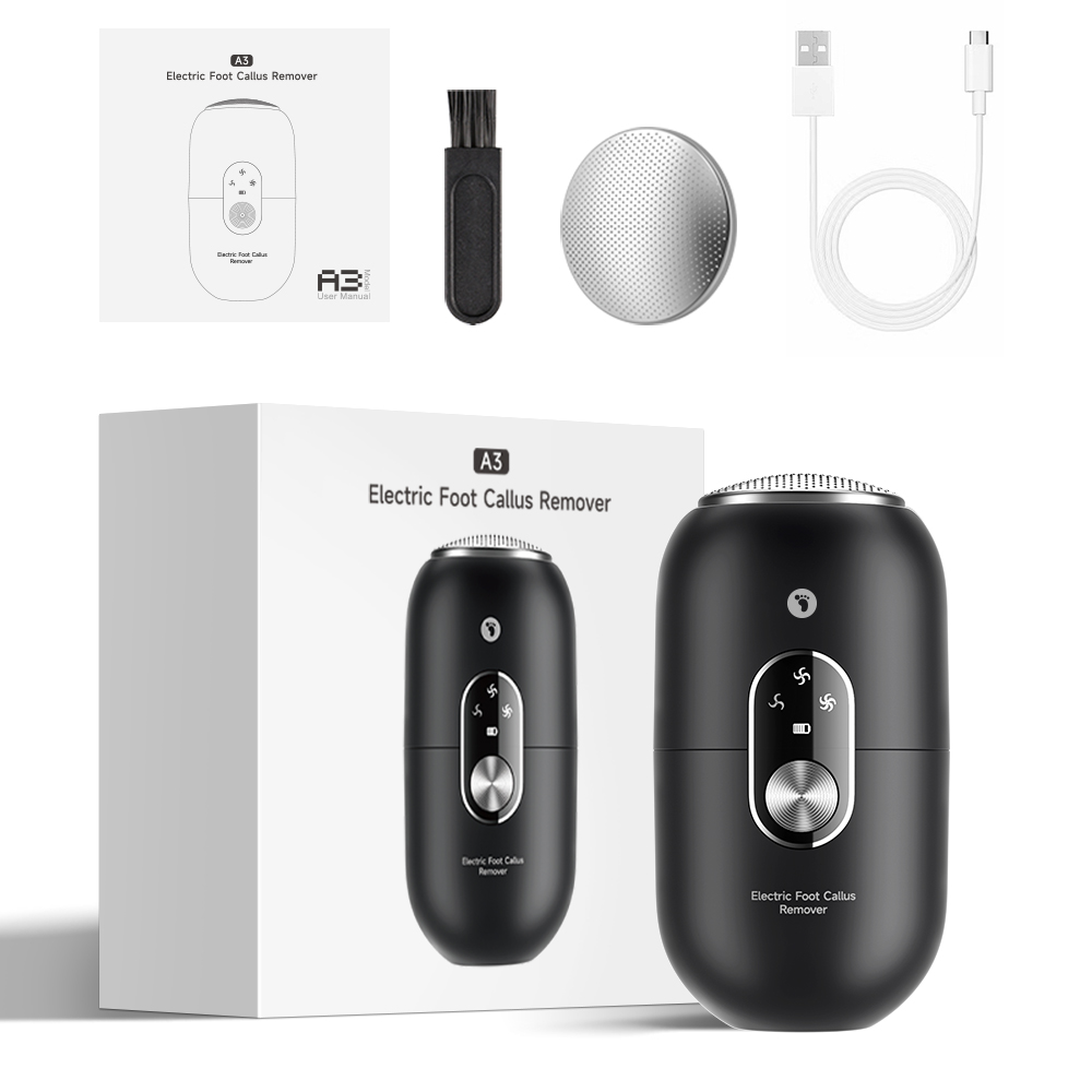 [강력형] 전동 발 각질제거기 - 물세척 가능 충전식 발뒤꿈치 굳은살 리무버, 블랙, A3 업그레이드 버전 29,800원