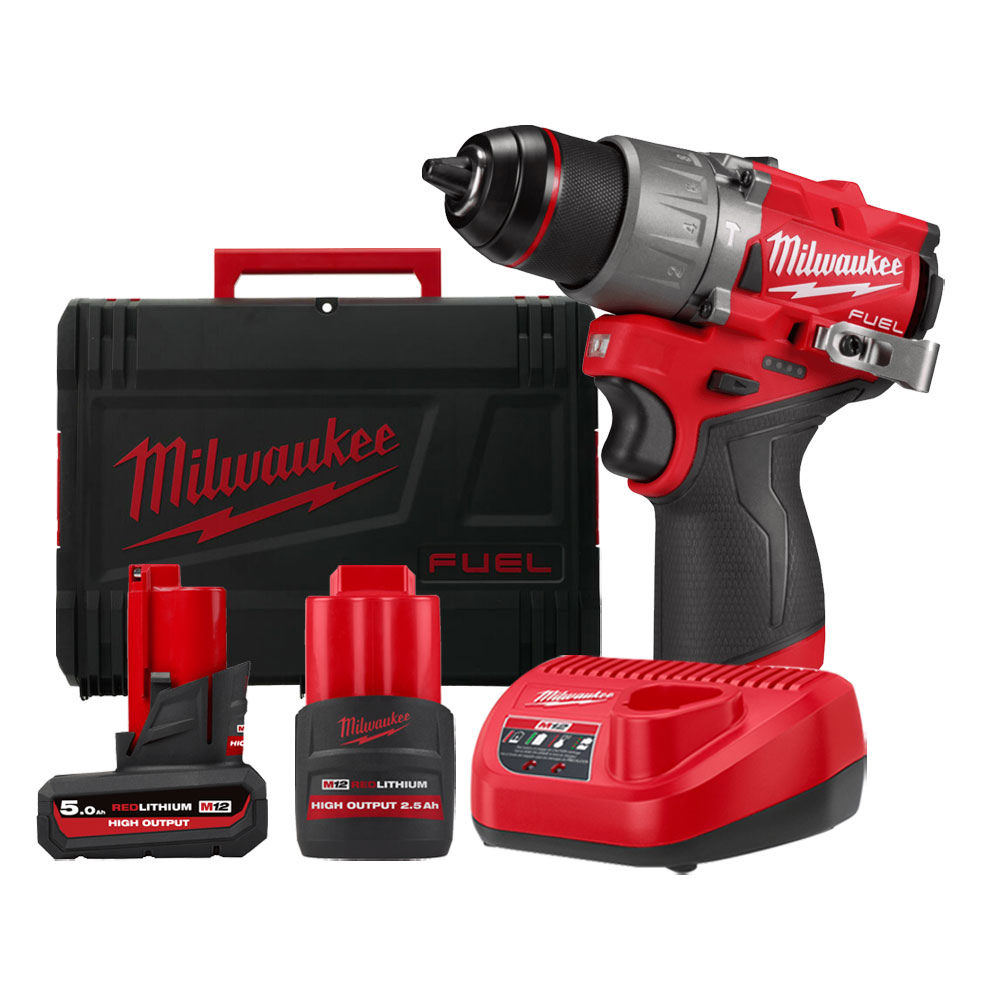 밀워키 M12 FPD2-5252X 충전 해머드릴 12V 2.5 / 5.0Ah 고출력 배터리 2개 세트, 1개 269,660원