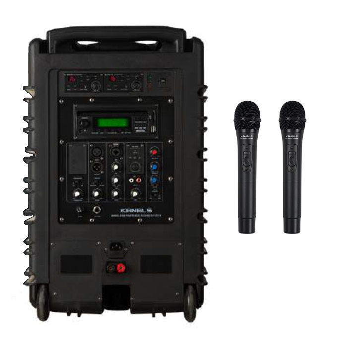 카날스 BK-1260 이동형충전스피커(무선핸드 2개포함) BK1260 600W 블루투스 USB CD 포터블스피커 1,950,000원