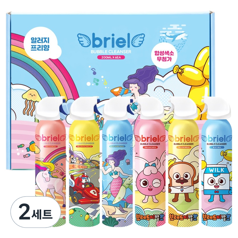 디보트브리엘 유아용 버블클렌저 누들형 3종 + 브레드이발소 3종 세트 65,190원