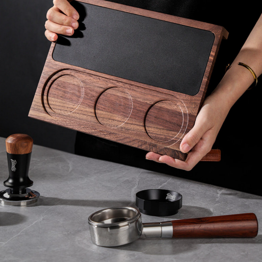 소단 우드 커피템퍼 디스트리뷰터 템핑기 받침대 거치대, 1개, 브라운 69,900원