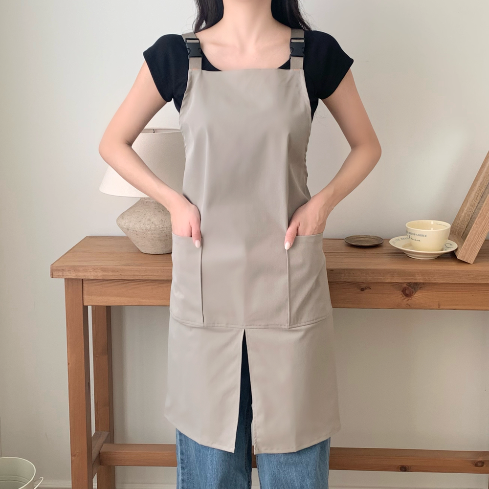 드로우데이즈 H형 가벼운 주방 앞치마 예쁜 방수 앞치마, 1개, 연 그레이 21,000원