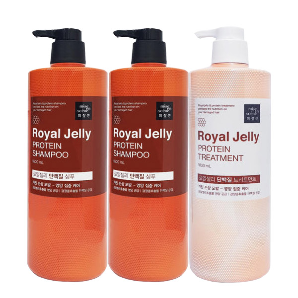 무료배송 미쟝센 로얄젤리 단백질(샴푸+트리트먼트)1000ml 23,500원