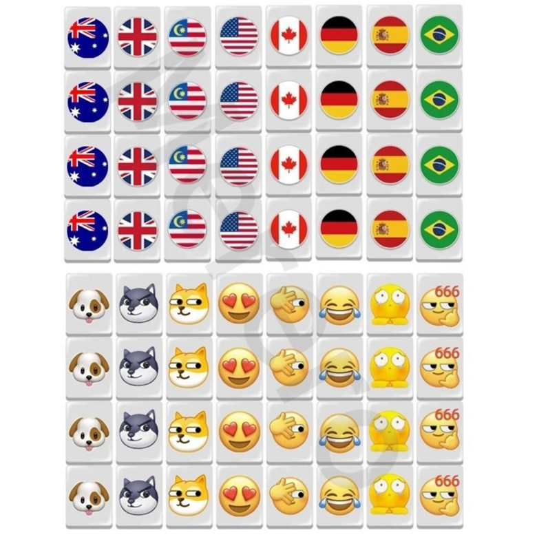 Merero 틱톡 타일게임 마작 타일푸쉬 플래그 볼 부모 자녀 장난감 선물, A, 65개 29,900원