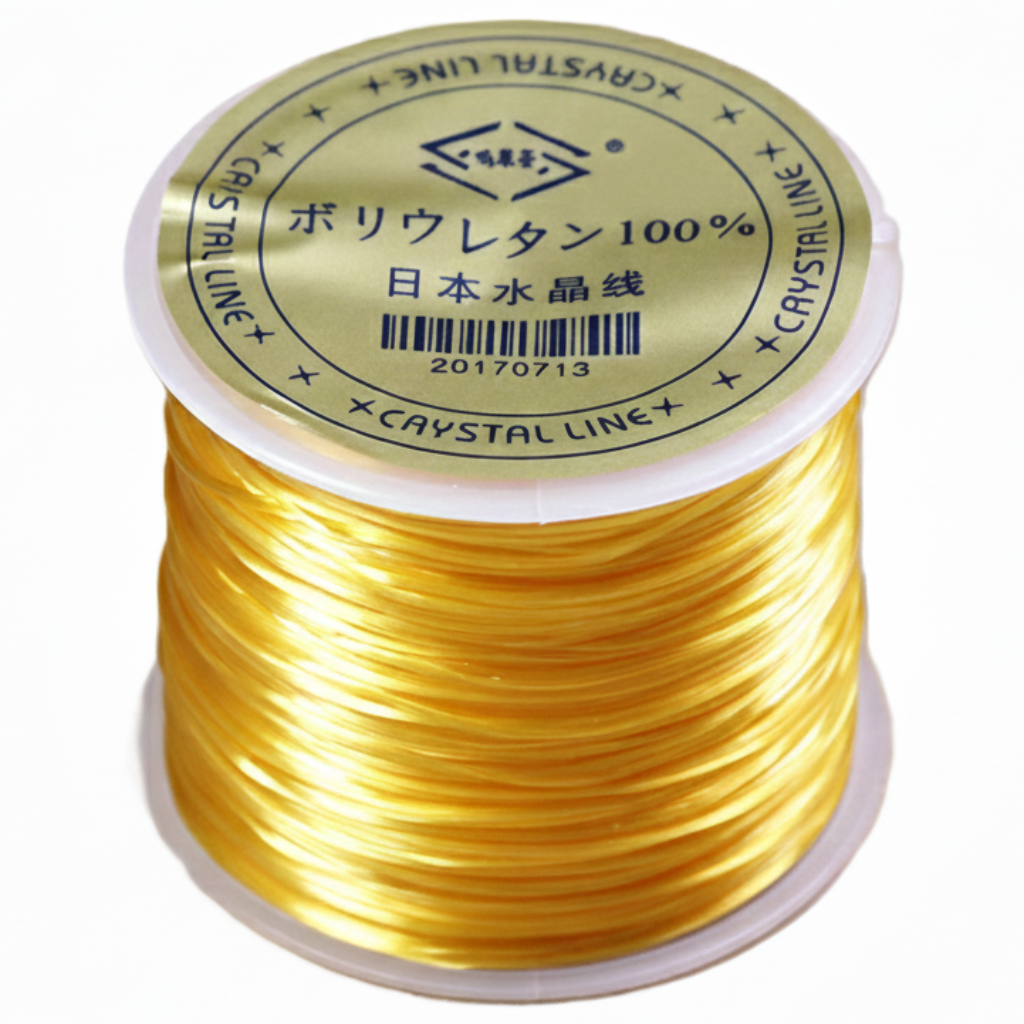 로잘린쥬얼리 비즈공예 DIY 고탄력 나일론비즈실 0.6mm(일본직수입) 총길이 50M, 골드, 1개 6,500원