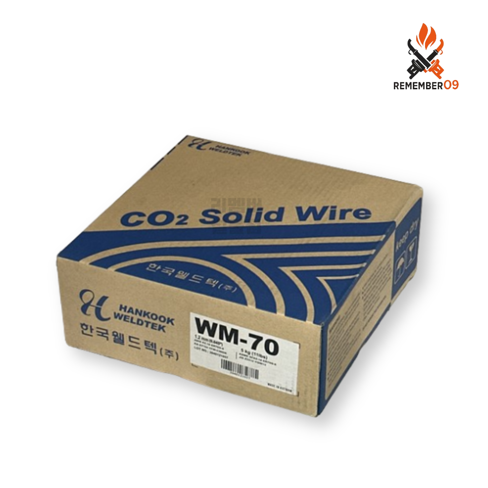 한국웰드텍 WM-70 솔리드 와이어 용접봉 0.8mm 15kg 44,500원