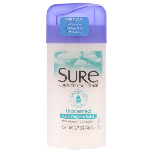슈어 오리지널 솔리드 무향, 데오드란트 2.70 온스 - 포 Sure Original Solid Unscented, Anti-Perspirant Deodorant 2.70 oz- 15,060원