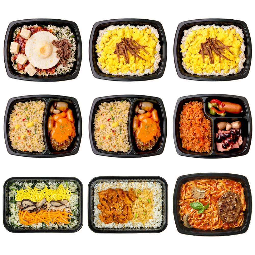 굿스푼 저당 식단 2주식단 단기관리 곤약밥 잡곡밥 나물밥 두부면 다이어트 도시락 순한맛 9종 9팩,(냉동) 41,900원