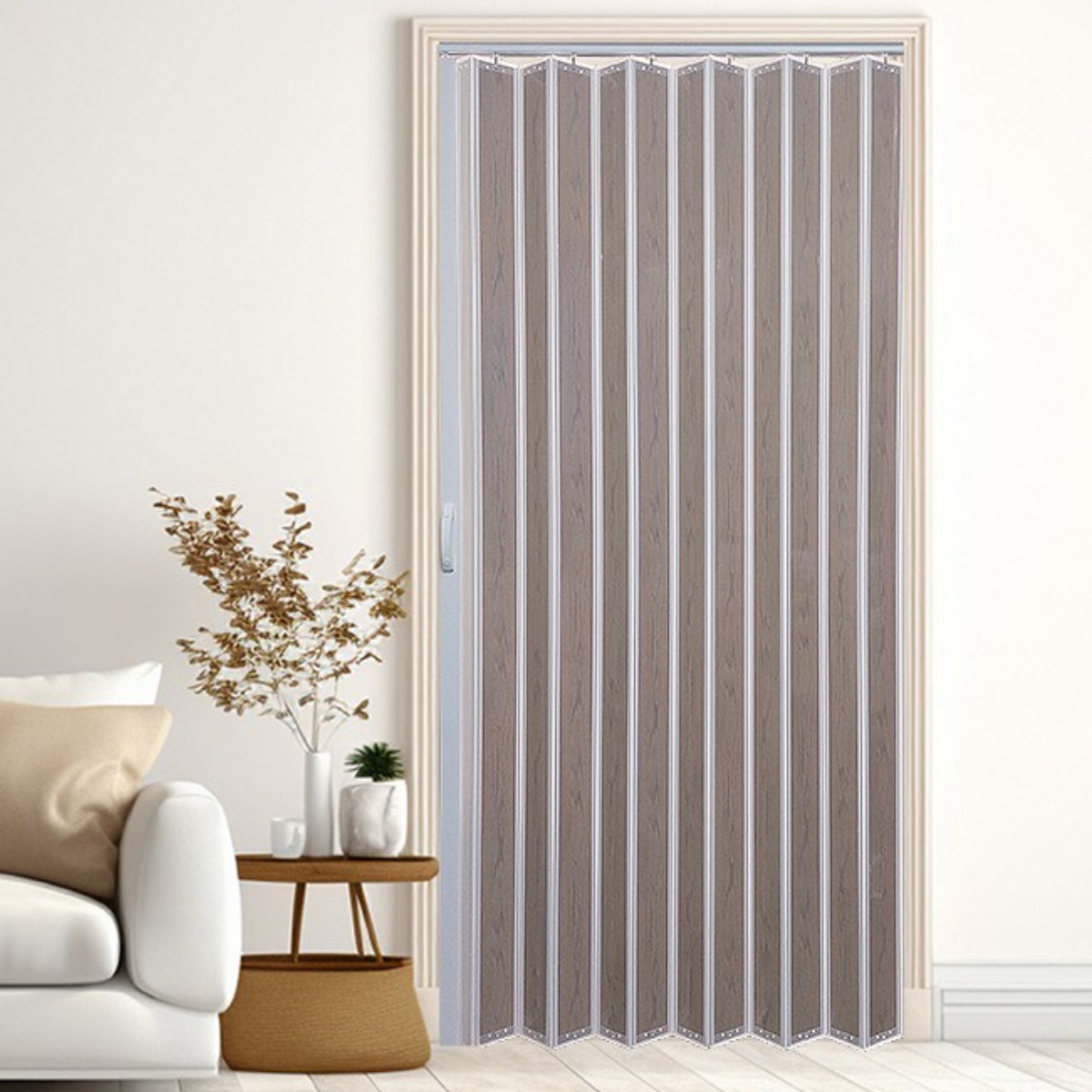 이케이몰 자바라 문 커튼 접이식 슬라이딩 홀딩 도어 싱글 코튼오크 사이즈 선택 및 기재 333,000원