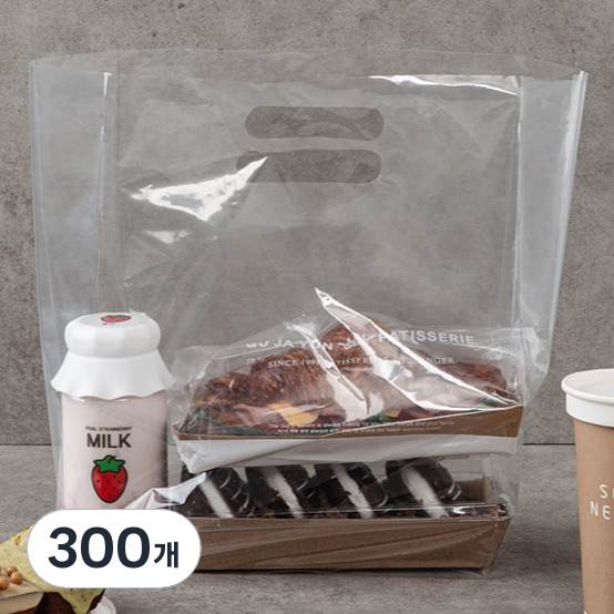 혜림봉투 PE비닐쇼핑백 M자형 17 + M3.5 펼친면7 x 27, 투명, 300장 19,500원