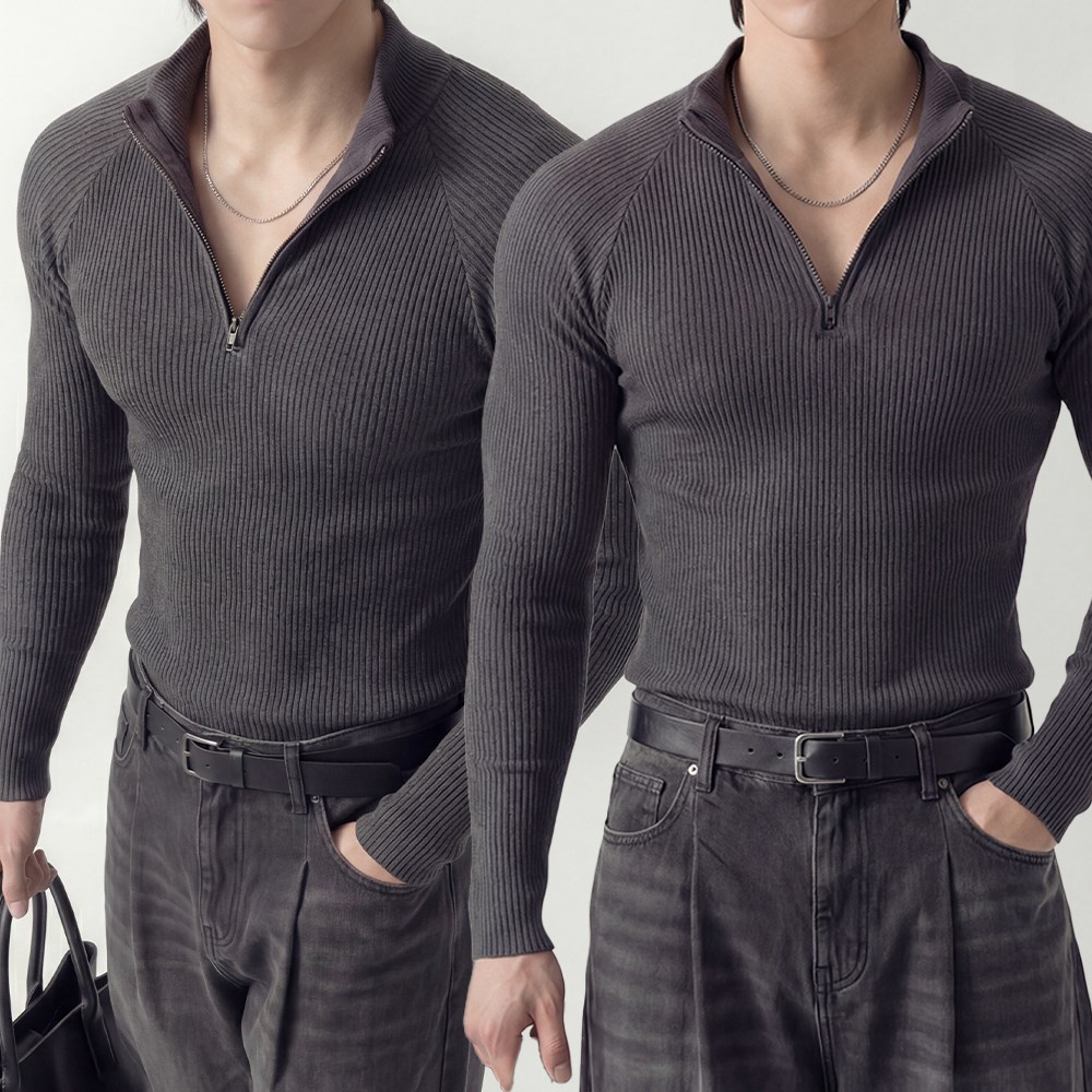 남성 머슬핏 하프집업 긴팔티 이너 티셔츠 29,900원