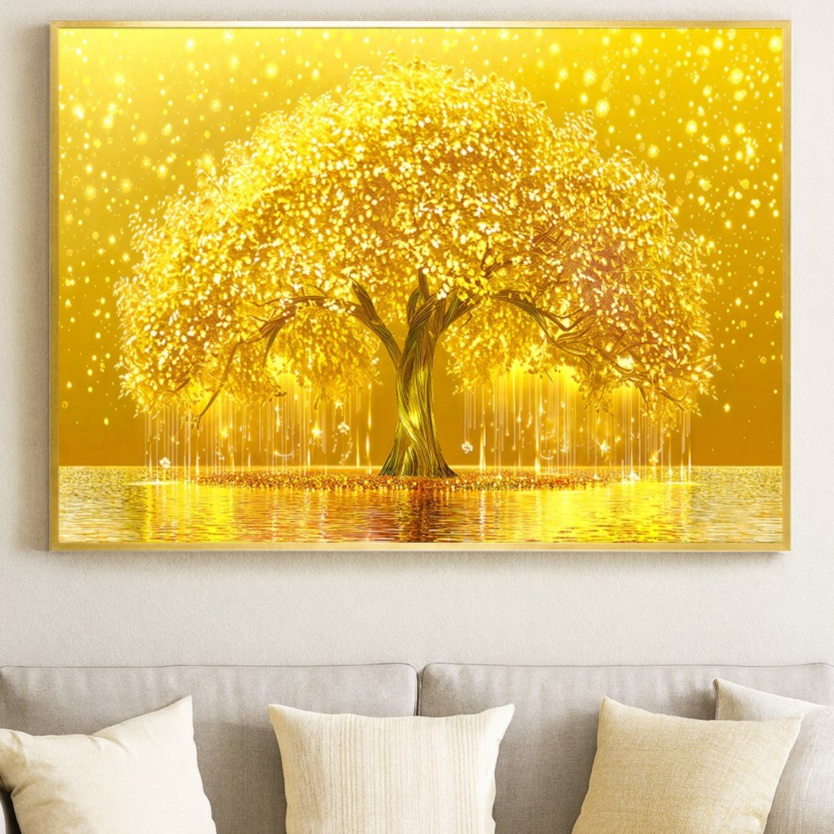 [인메이블] 돈들어오는 골드 황금 돈나무 액자 10종 거실 복도 인테리어 그림 개업 집들이 선물, 02.AGD-황금별나무 119,000원