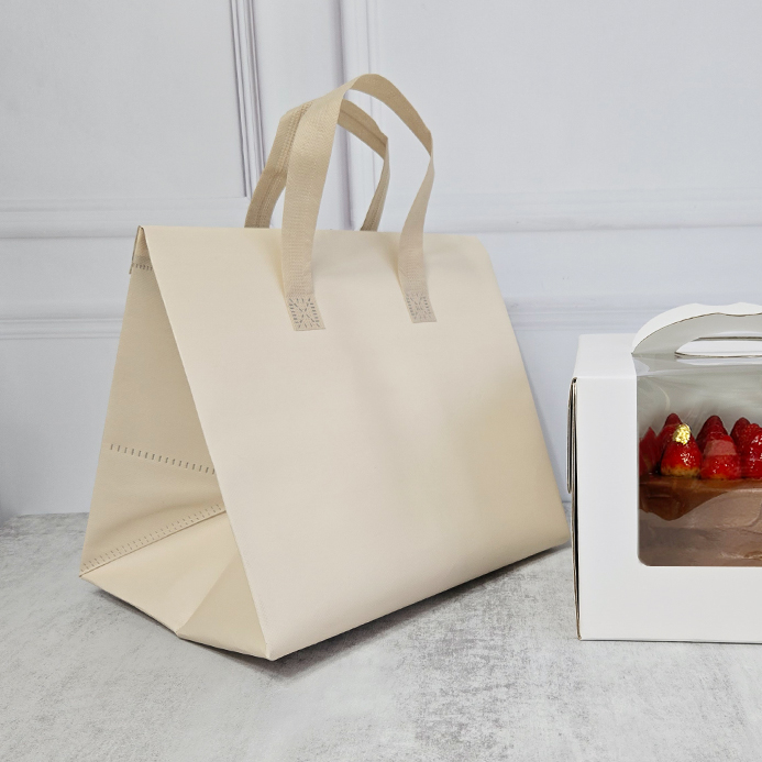 서흥이앤팩 부직포 손잡이 보온보냉백 베이지, 300개 135,000원