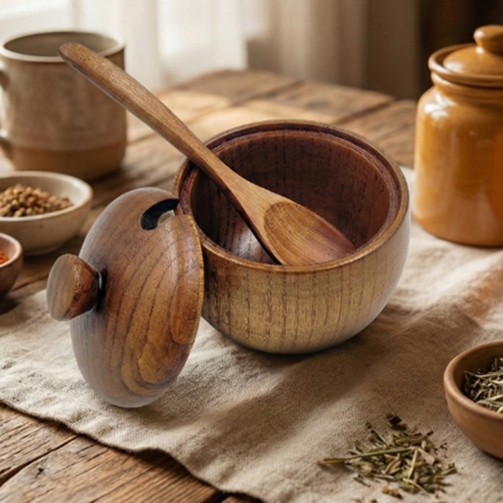 우드 테이블 스푼 양념통 세트 고추장 양념장 소금 설탕 용기 다데기 식당 매장 19,190원