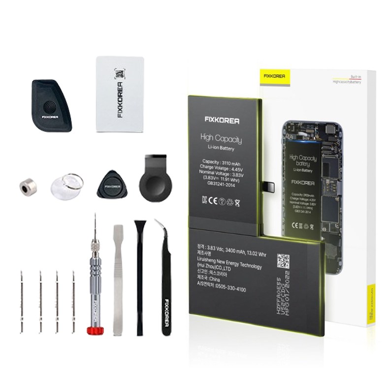픽스코리아 아이폰배터리 정품 표준용량 대용량 배터리교체 자가교체 자가수리 KC인증 기본공구 포함 26,000원