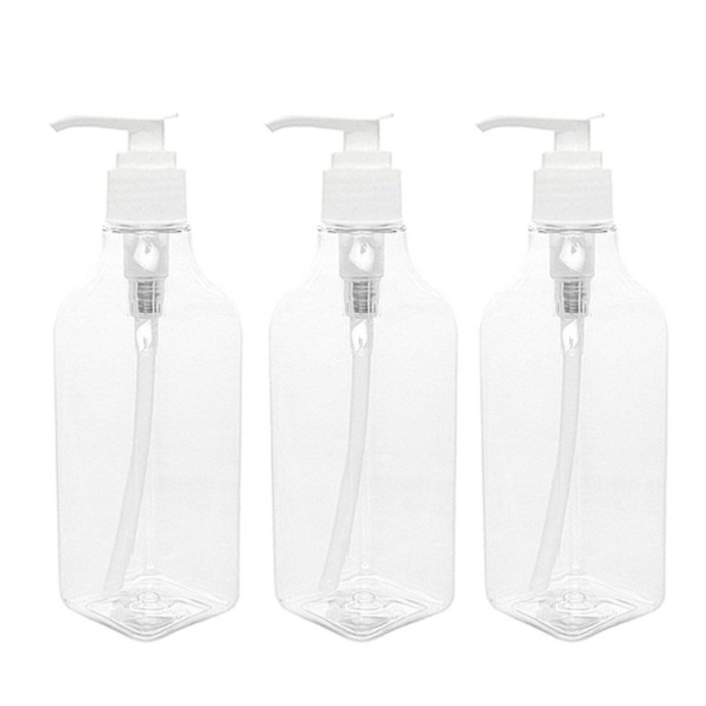 병도매닷컴 DNS250 사각 투명 디스펜서 용기 + 캡, 흰색, 3개입 4,440원