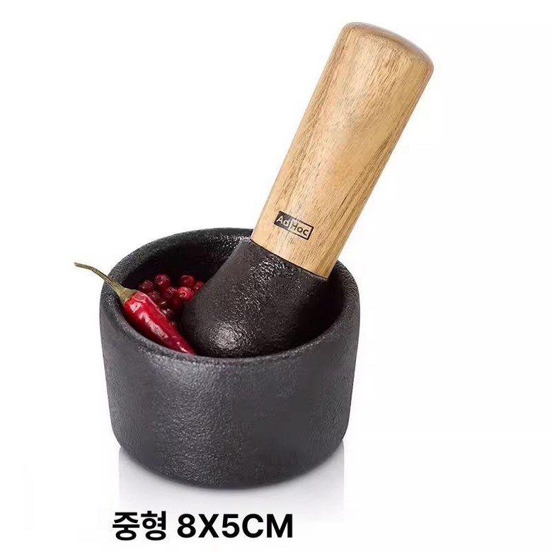 무쇠 절구 깨갈이 다지기 원목 마늘 에드학 아카시아 에드혹 카모 미니 빻기 103,600원