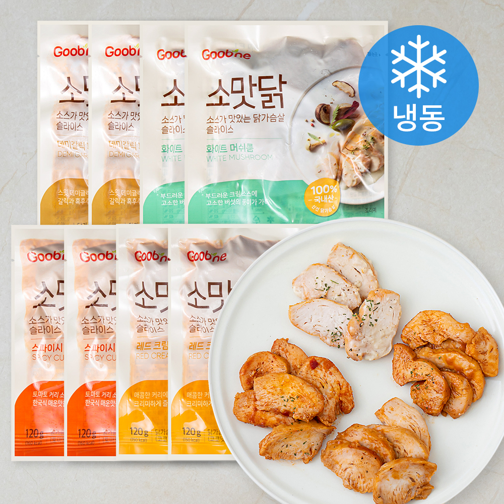 굽네 소스가 맛있는 닭가슴살 슬라이스 4종 세트(냉동) 21,920원