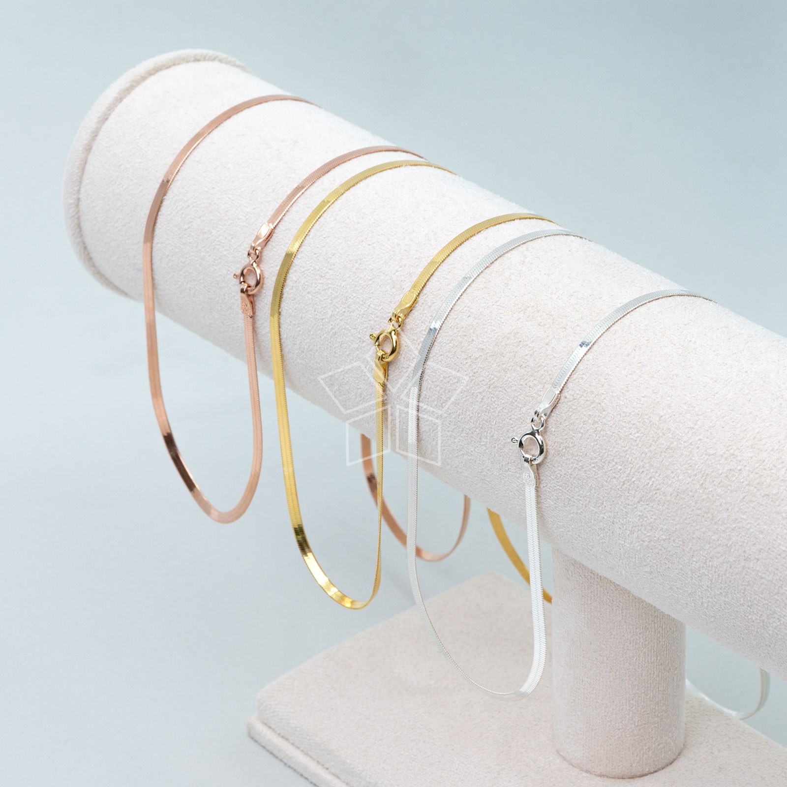 [엔비즈] 실버925 플랫 스네이크 뱀줄 체인 레이어드 은 목걸이 줄 30,500원