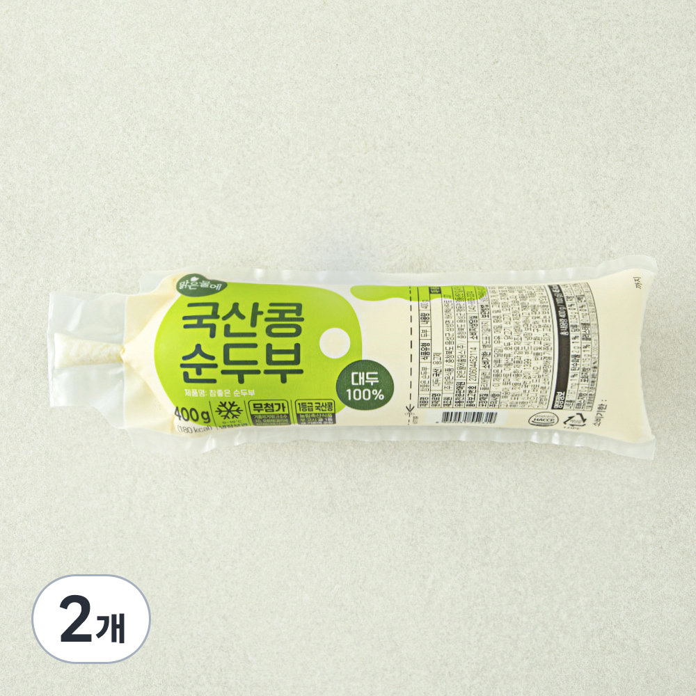 [로켓프레시] 맑은물에 참좋은 순두부, 400g, 2개 3,200원