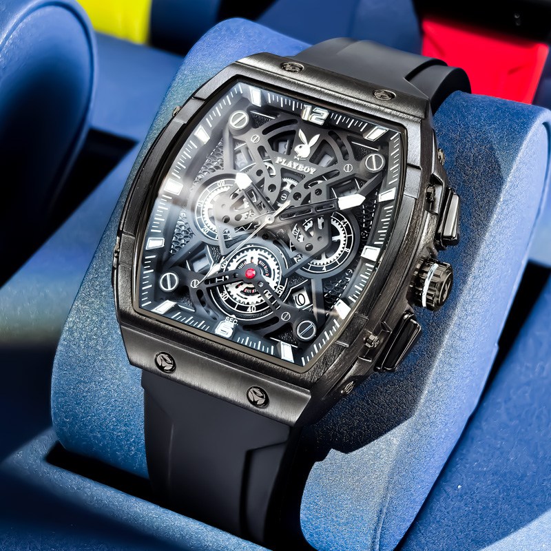 PLAYBOY 플레이보이 명품 남성 하이엔드 스포츠 스타일 손목시계 내구성 강화 방수 쿼츠 시계 82,300원