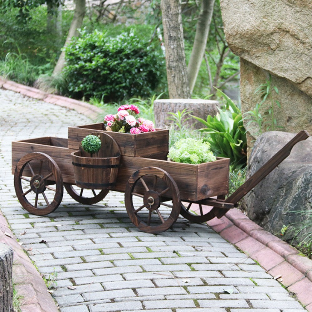 템팜 삼나무 인테리어 목재 화분진열대 (리어카) 식물장 베란다화분정리대 화분선반 271,740원