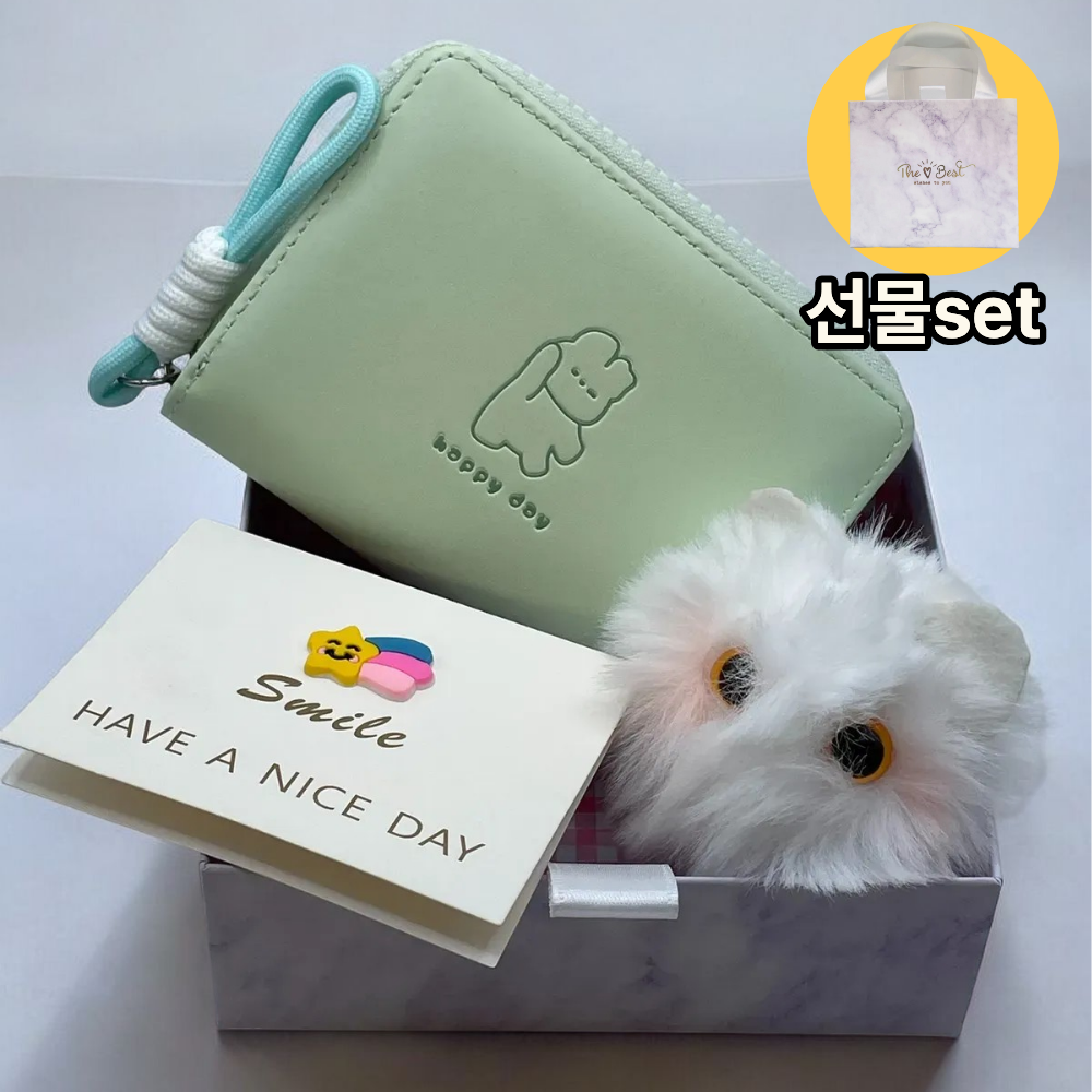 케이옵티마 여성반지갑 선물set 학생지갑 키링세트 10대여자학생 반지갑 생일선물세트 19,800원