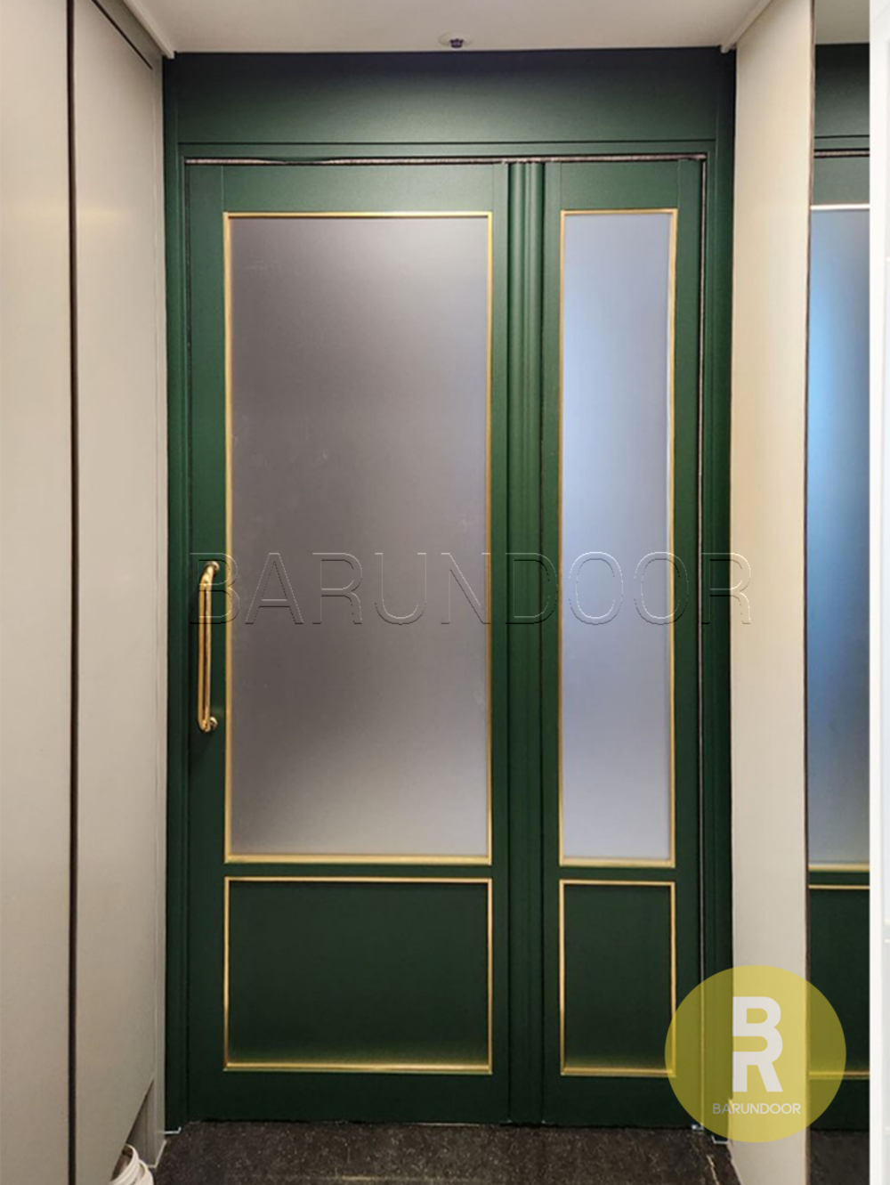 45번 폴딩스윙중문 고시형 그린 샤틴투명강화유리 // 현관중문,시공비포함,소음차단,반려견안전,맞춤제작,아파트빌라중문 1,110,000원