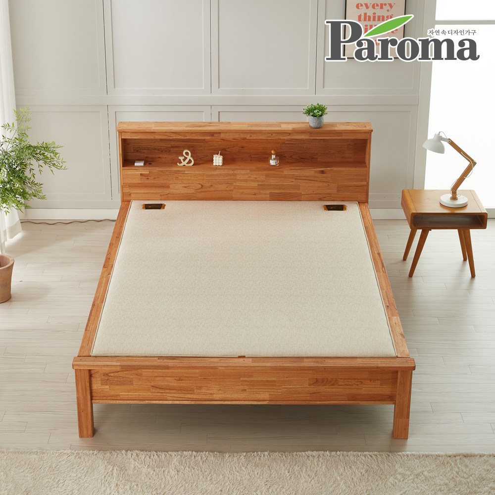 파로마 다온 100% 참죽 LED 황토 흙침대 슈퍼싱글 SS 1인용 온열 전기 침대 1,290,000원