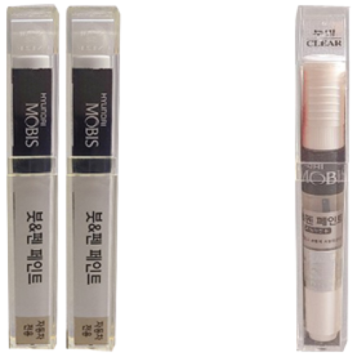 순정품 현대 제네시스G80 UYH 우유니화이트(2개가 한세트) 붓펜 + 투명붓펜 자동차 도색 차량용 카페인트, 1개 33,000원
