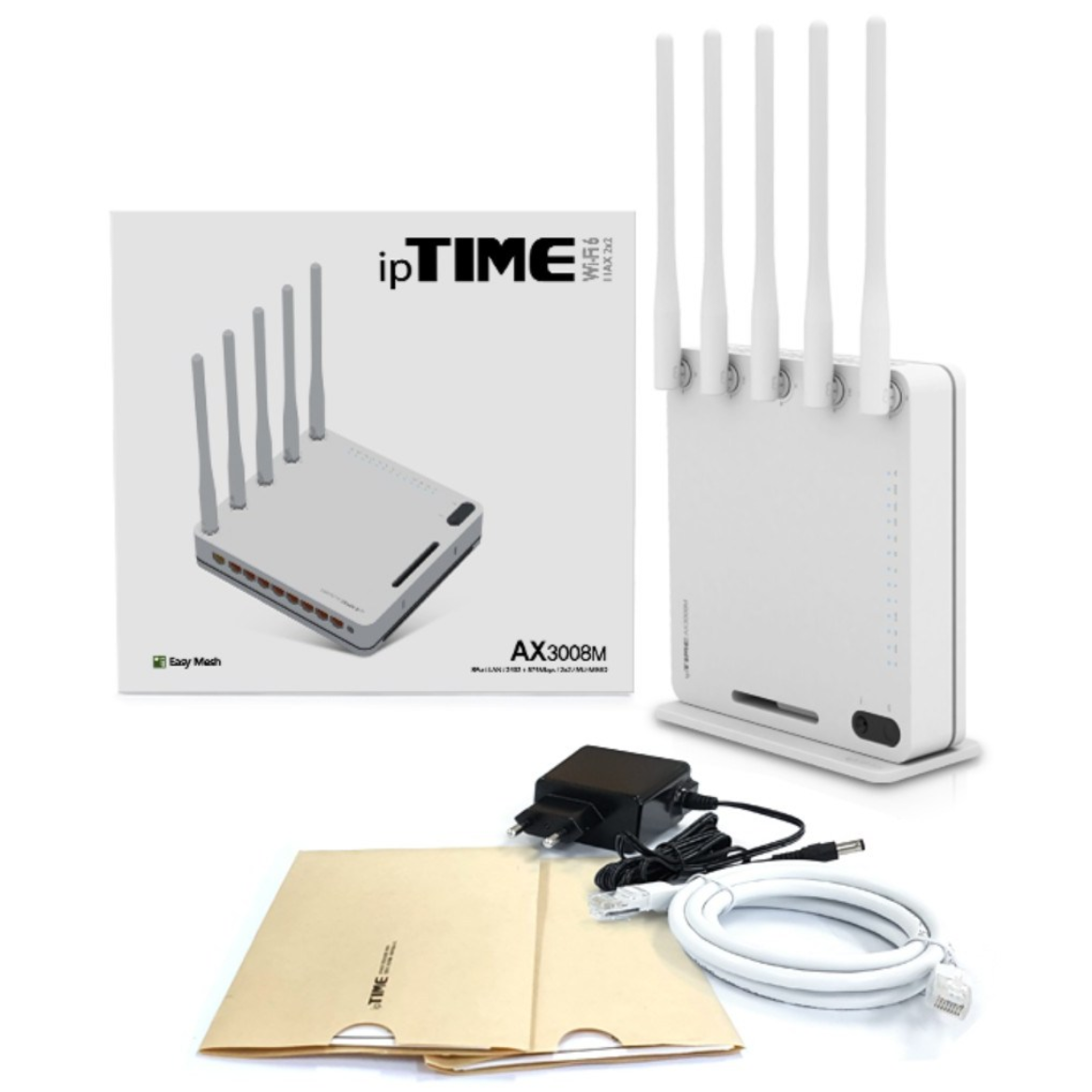 ipTIME 유무선공유기 A3008-MU, IP TIME AX3008M[화이트], 1개 134,000원