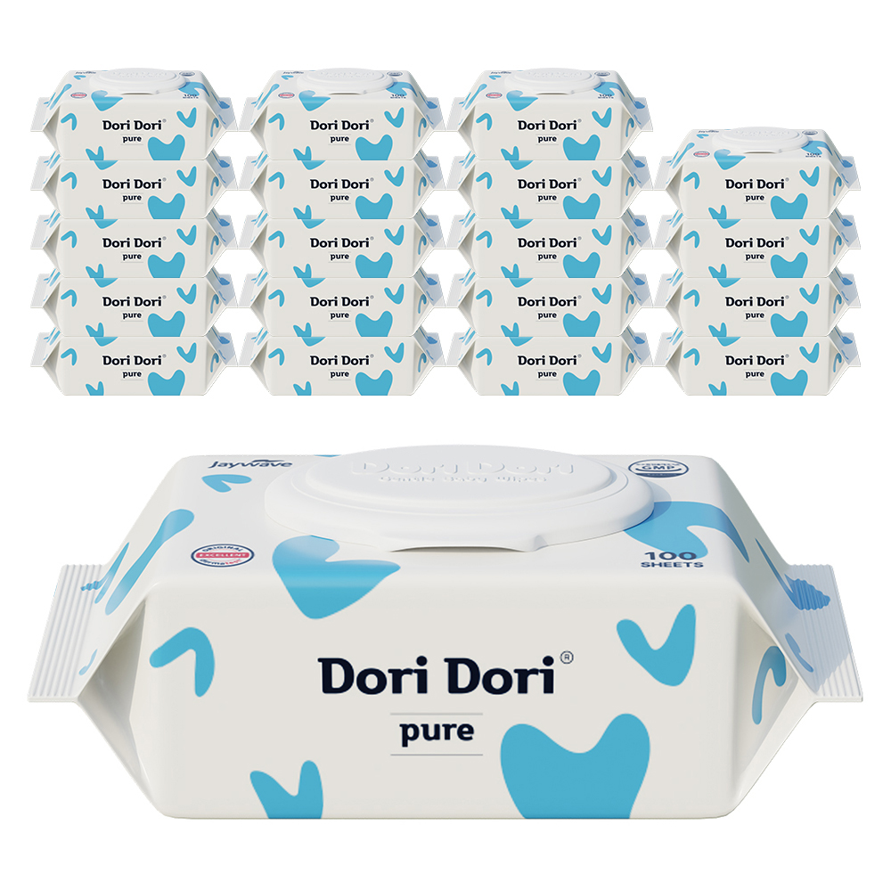 도리도리 퓨어 아기물티슈 캡형, 40g, 100매, 20개 16,900원