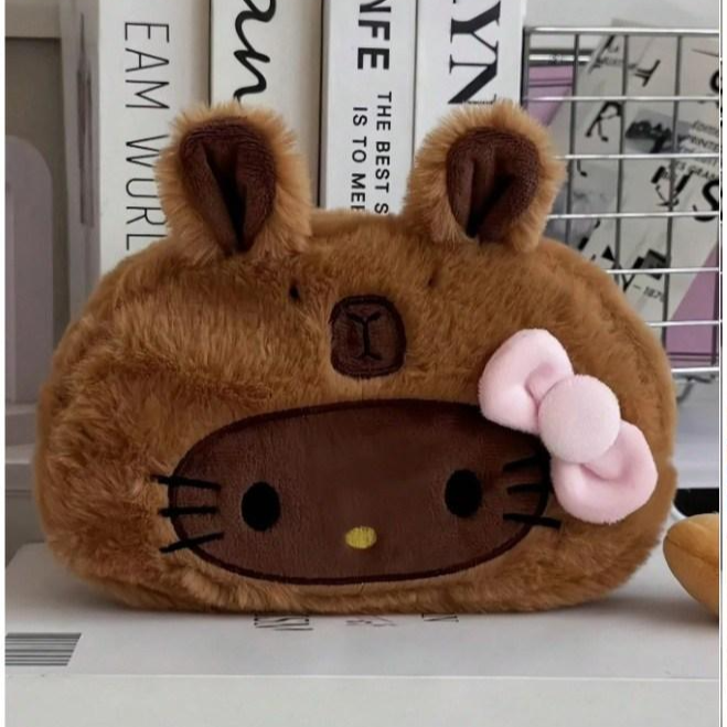 산리오 캐릭터 다용도 파우치/필통, 1개, 브라운 13,900원