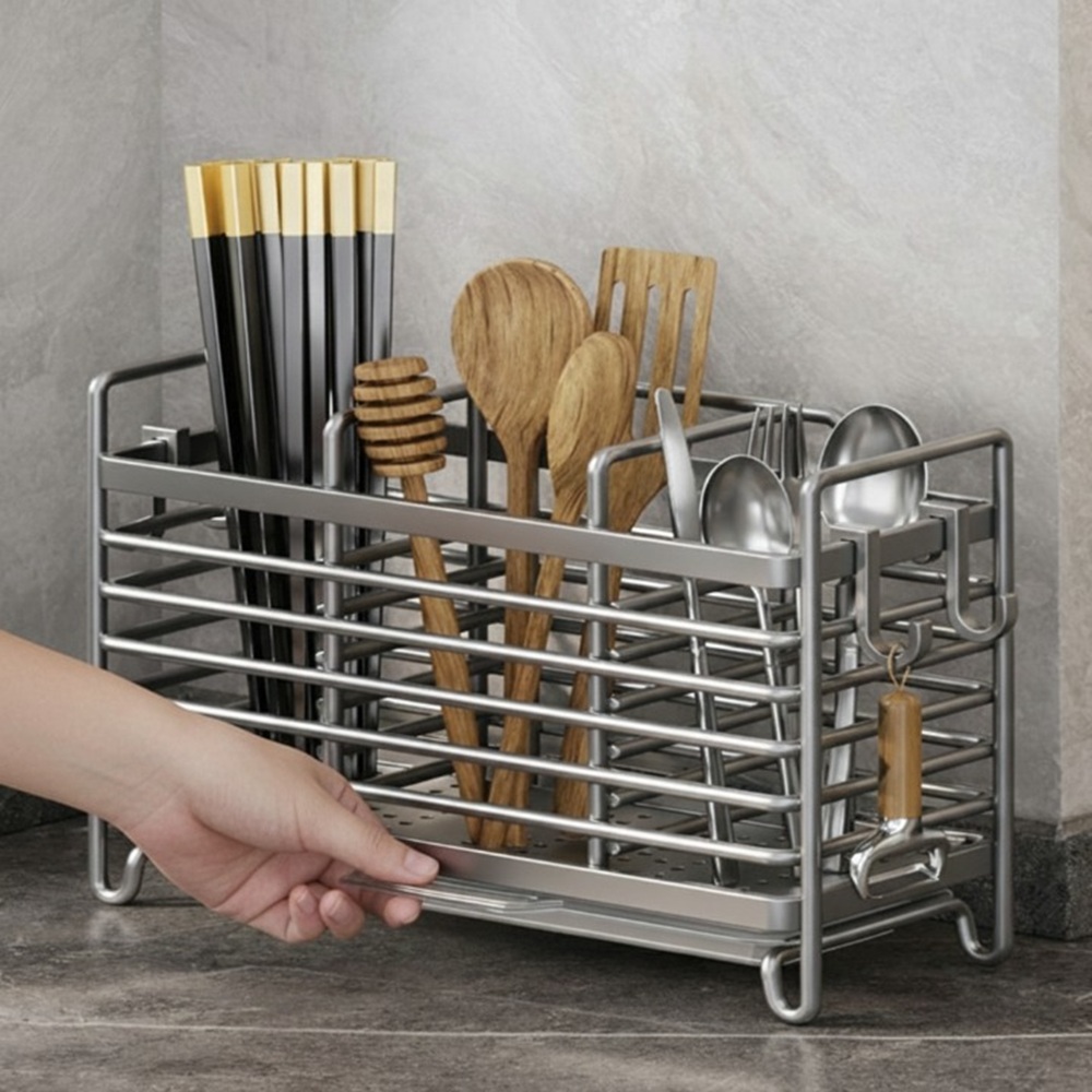 알찬온 깔끔한 수납 세척간편 스텐 수저통 14,900원