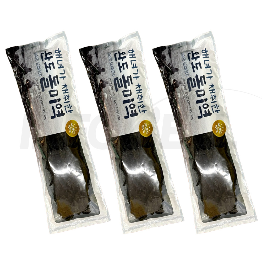 [TV홈쇼핑정품 인포벨]해녀가 직접 채취한 완도 황금 돌미역 부모님 어르신 산모 건강 국거리 건미역, 3개, 150g 29,900원