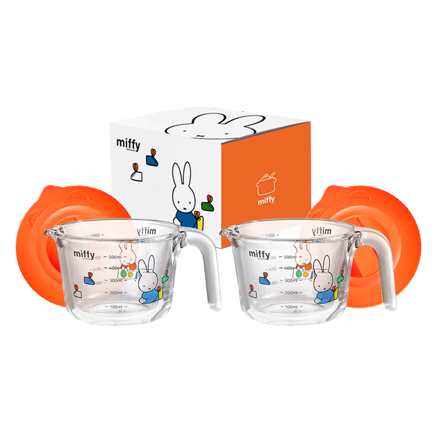 에지리 미피 내열유리 계량컵 M + 뚜껑 세트, 투명, 500ml, 2세트 31,800원