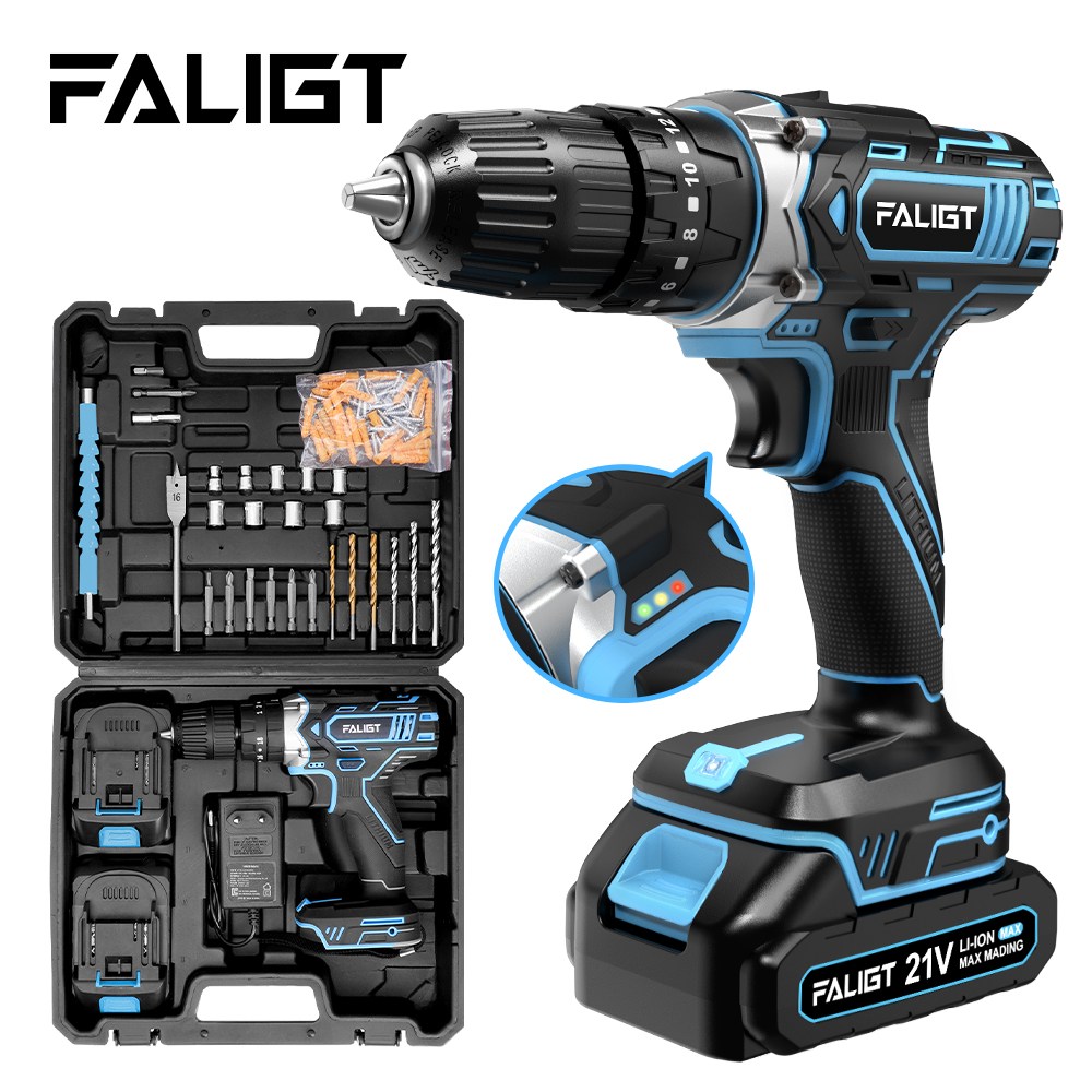 FALIGT 21V 무선충전 해머전동드릴 공구세트, 1 99,850원