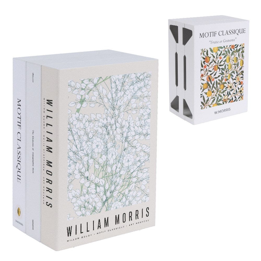 셋톱박스 공유기 정리함 오브제탭 책모양 멀티 수납 전선 케이블, 1개, 윌리엄모리스세트 46,800원