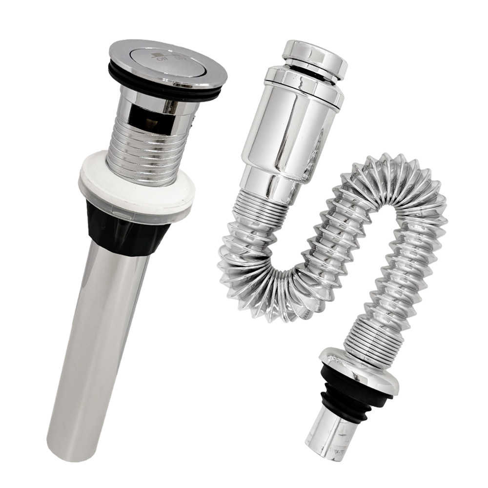 간편설치 세면대 배수관 부속품 폽업 트랩 세트(폽업+바닥배수트랩), 1개 12,100원