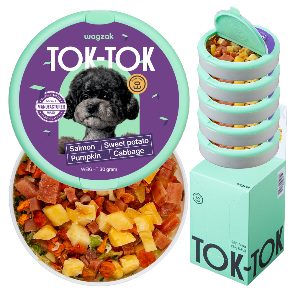 와그작 강아지 톡톡 미니 트릿, 혼합맛(연어/고구마/호박/양배추), 30g, 6개 15,000원
