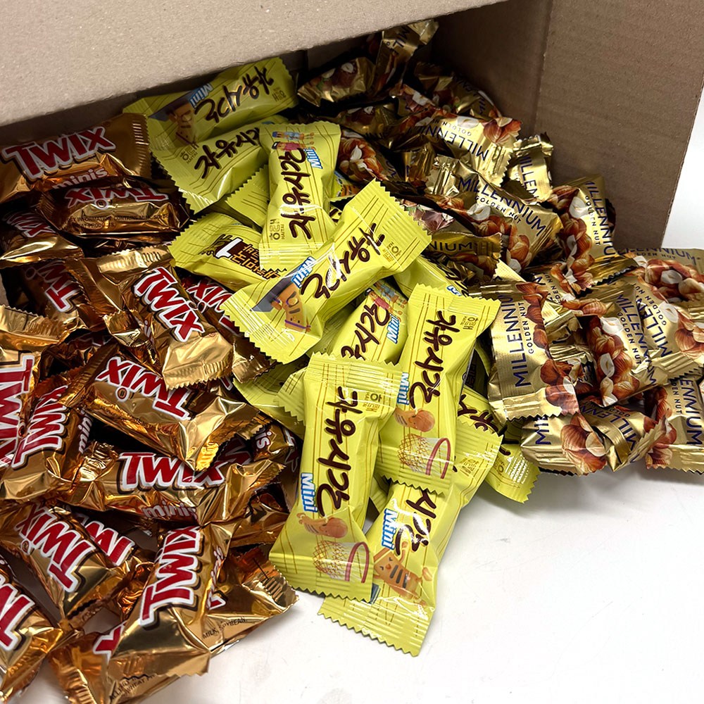 초코바 3종 모음전 자유시간 미니+트윅스 미니스+밀레니엄 골든너트 총60개 초콜릿 개별포장 16,900원