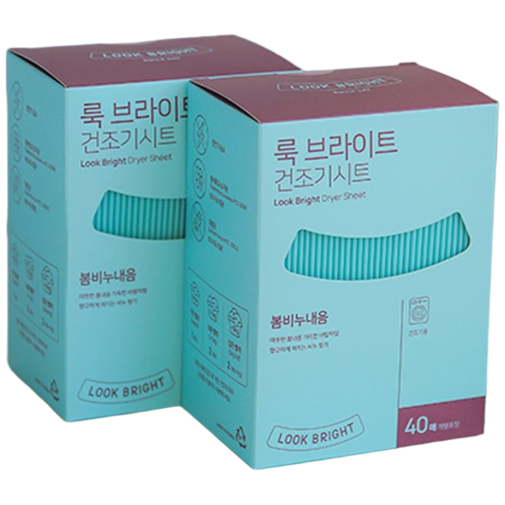 룩브라이트 건조기시트지 드라이 종이 섬유유연제 정전기방지, 2개 14,000원