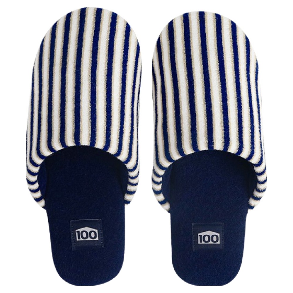 생활백서 코지 스트라이프 룸 슬리퍼, 1개, deep navy 14,900원