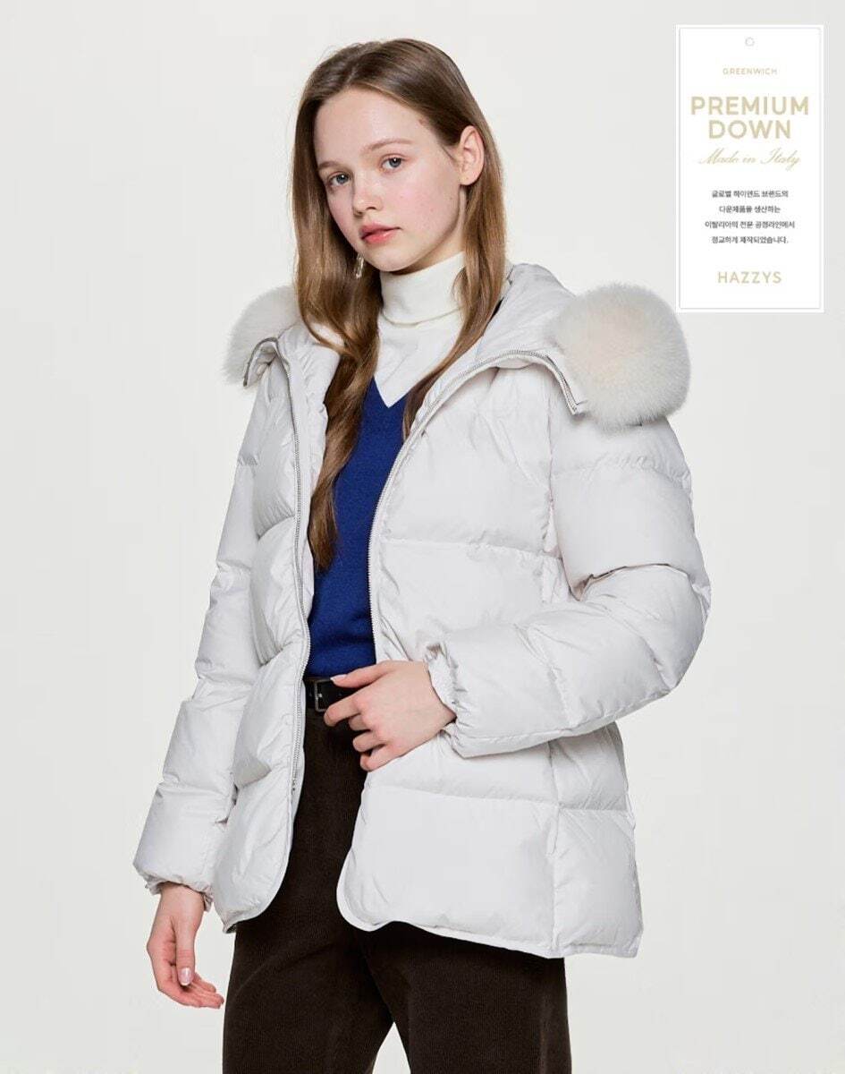 [국내백화점]  헤지스 레이디스 탈착카라 패딩점퍼 881,670원