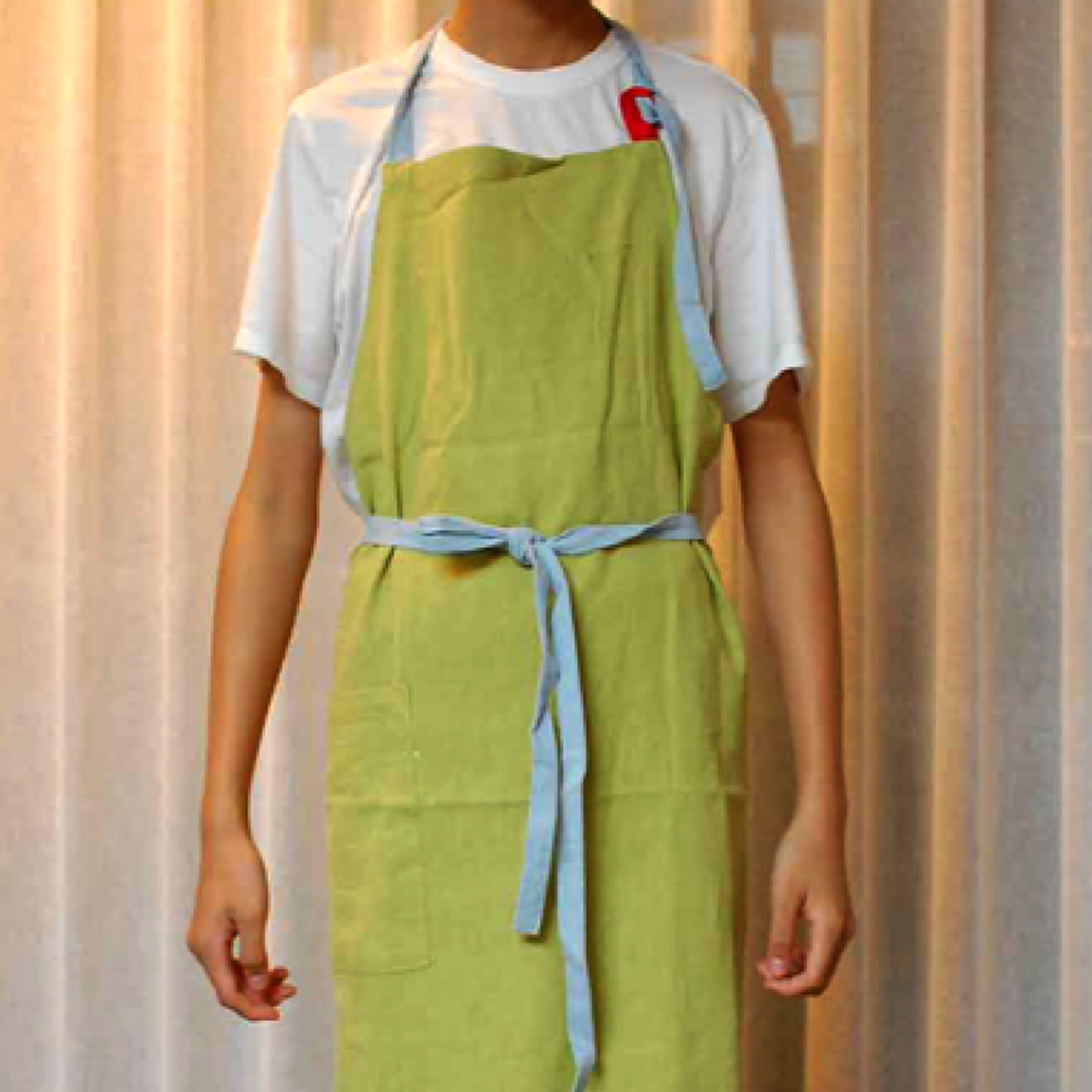 누심비 심플 스타일 린넨 긴앞치마 공방 카페 바리스타, 그린, 1개 13,900원