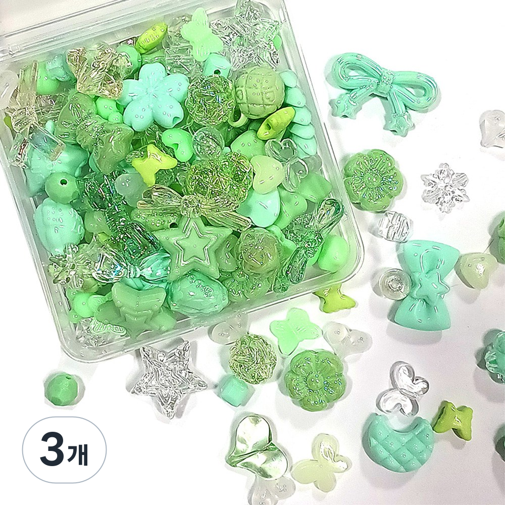 체리아트 비즈스쿱 팔찌 키링만들기 비즈혼합 파츠재료100g 대용량 29,200원