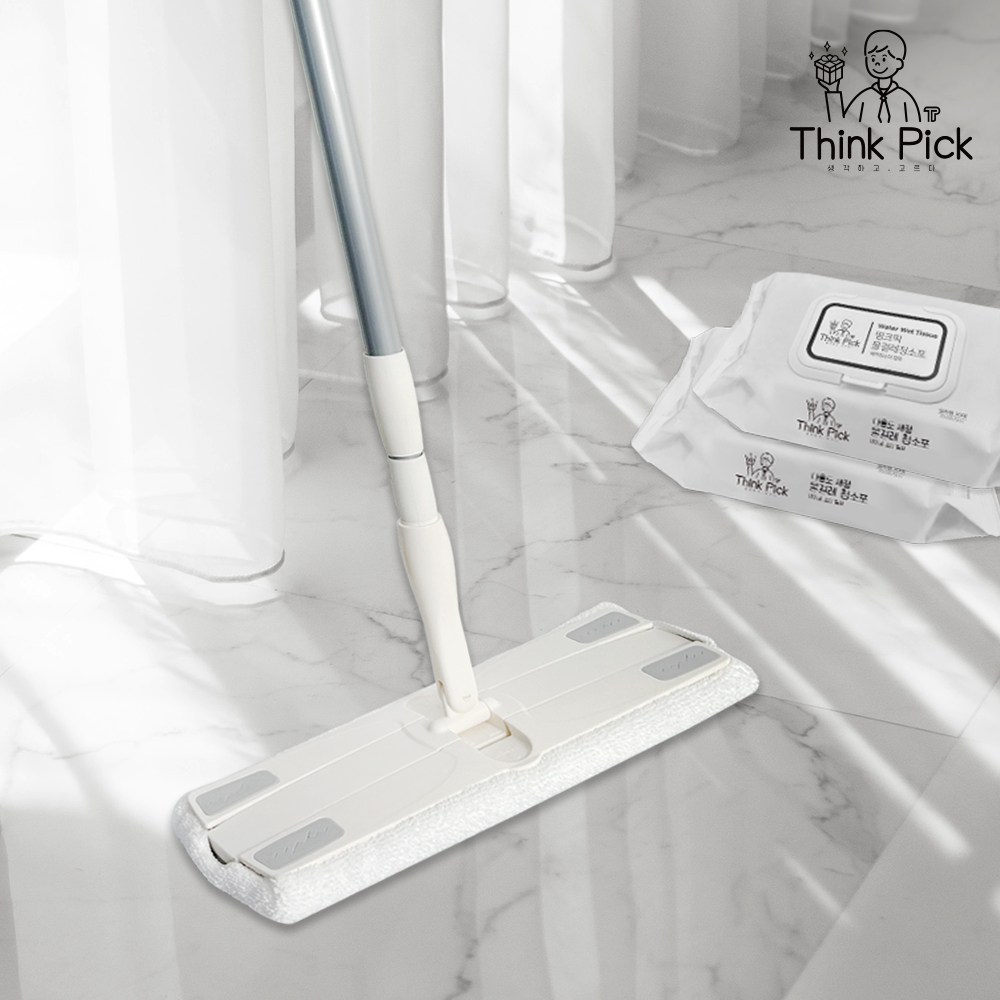 띵크픽 2in1 코코 청소포 밀대걸레 특대형 물 밀대 막대 봉 대 걸레 물걸레 바닥 청소 먼지 머리카락 제거 14,100원